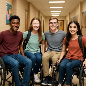 students in wheelchairs