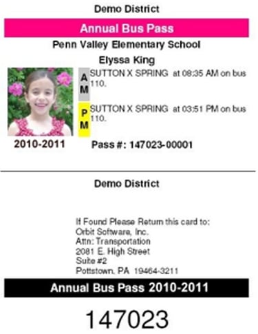School Bus Passes and Fees