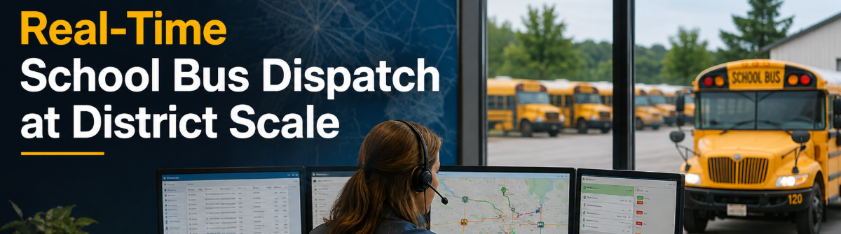 Real-Time School Bus Dispatch at District Scale