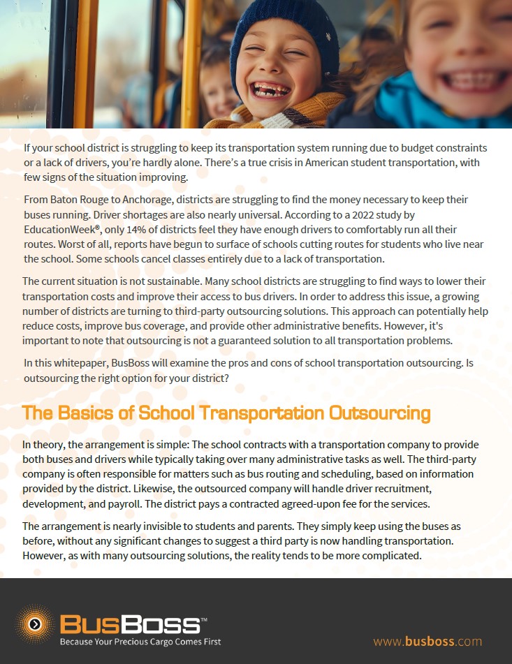 Student Transportation Outsourcing - Page 1